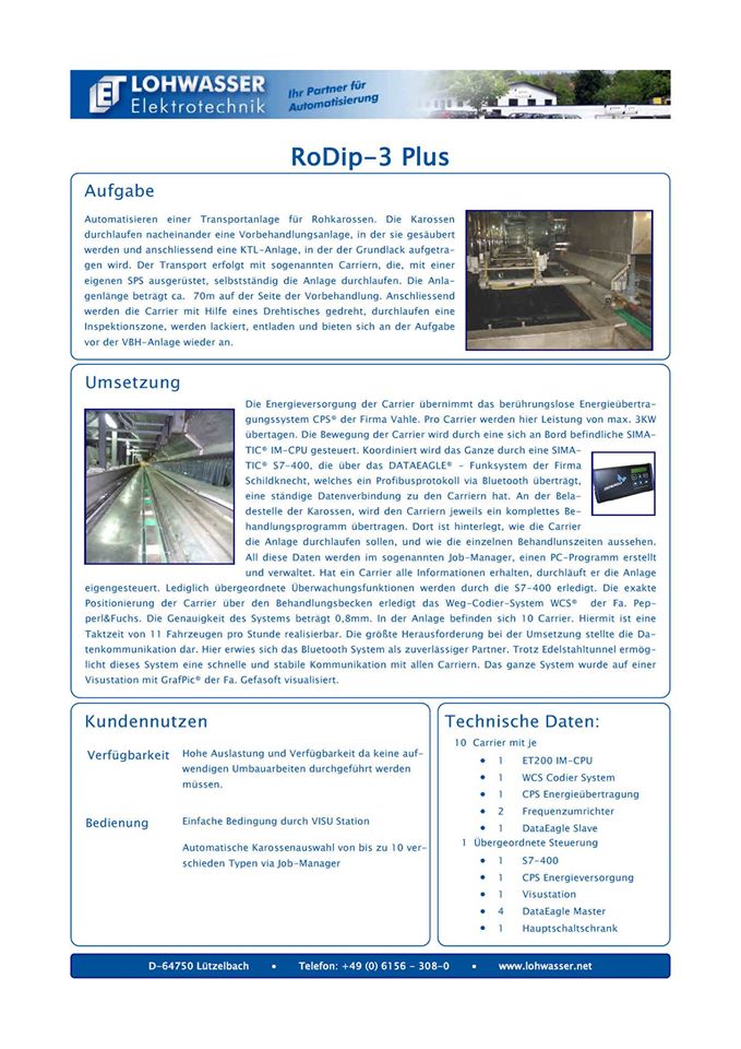 DATAEAGLE in einer Lackiererei eines Automobilhersteller